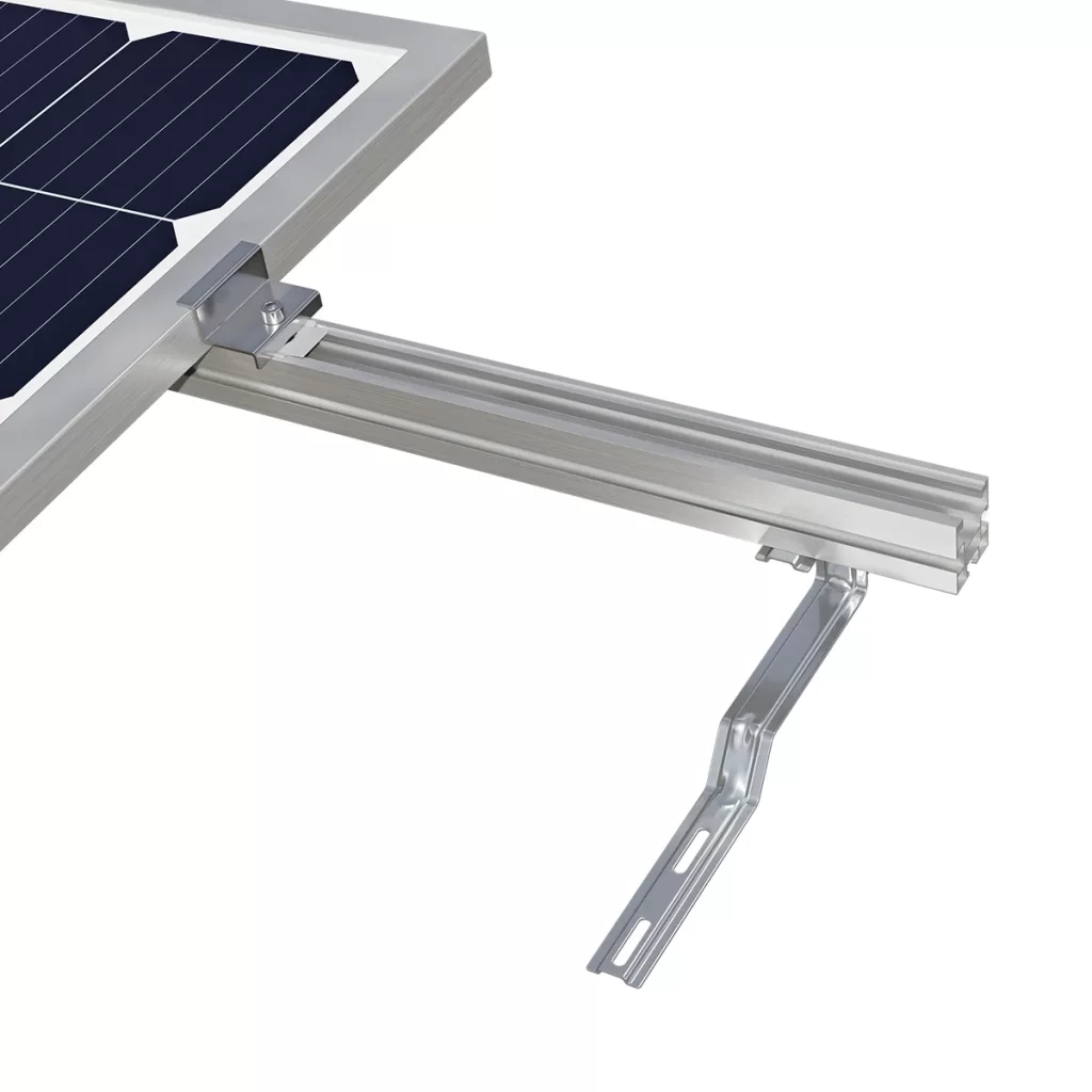 K103D04 kit staffa bassa stampata regolabile supporto fotovoltaico sunage