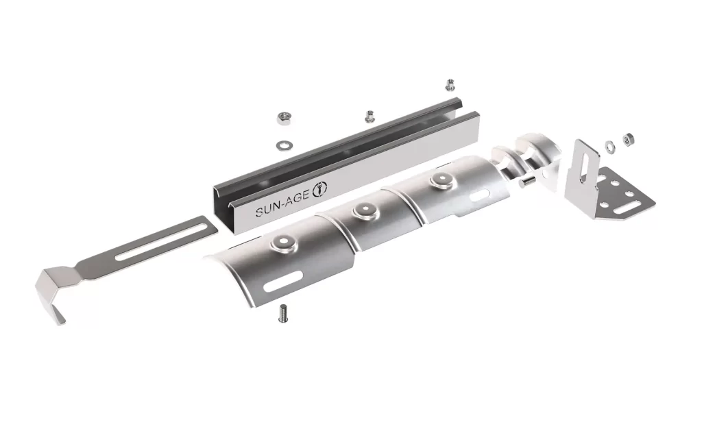 staffe per fissaggio pannelli fotovoltaici e solari su tegole ora anche con la nuova staffa universale BEE33 sunage 06